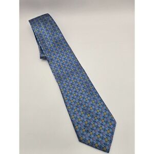 XMI Tie Mens Silk‎ Blue Yellow Red Geometric Necktie Luxury Business Classic
